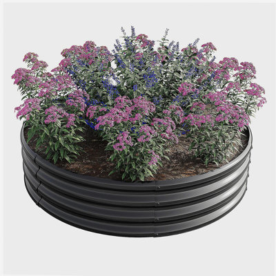 Metal Planter Box, Raised Garden Bed,with Safety Edging, Easy-to-assemble Stock Tank