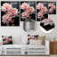 Pivoines roses et noires en sourdine - impressions murales florales en métal-1386683961