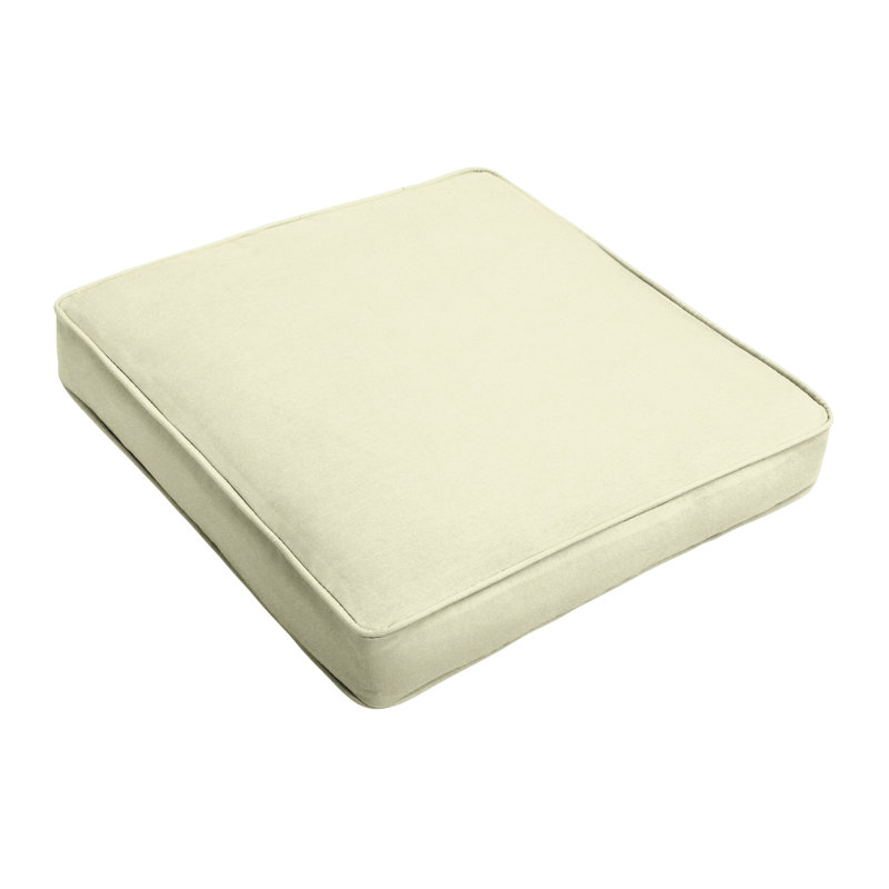 Sunbrella Outdoor 2'' Dining Chair Cushion, Canvas Natural Sunbrella Canvas