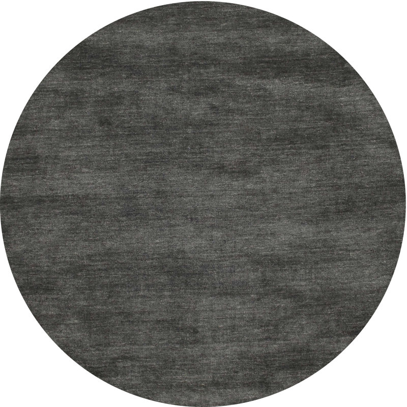 Tapis noir/gris zone contemporaine, Rond 6 pi