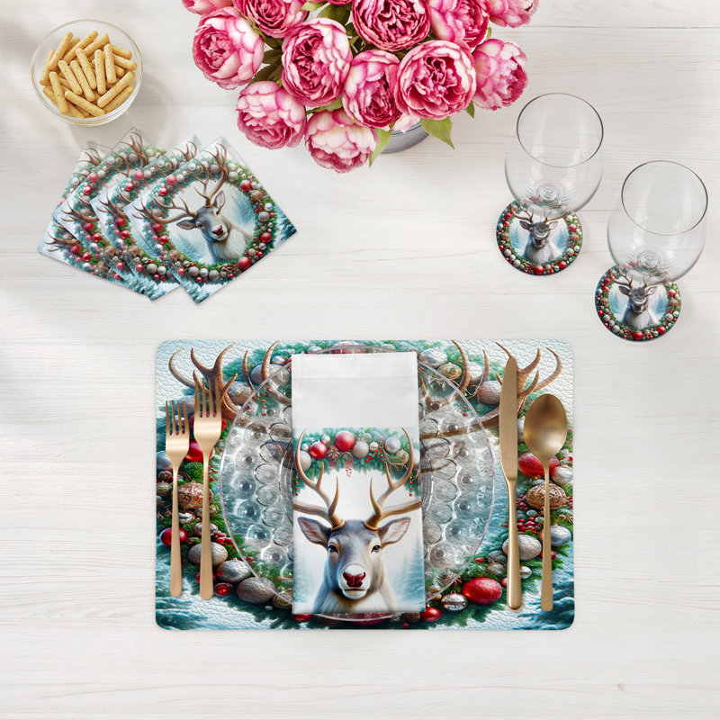 Vegan Leather Retangle Placemats