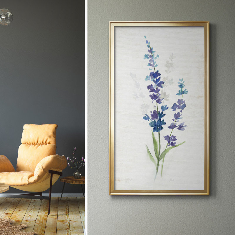 Fresh Cut Lavender II - peinture sur toile encadrée, H 22,5 po x l 42,5 po x P 1,5 po, Cadre doré