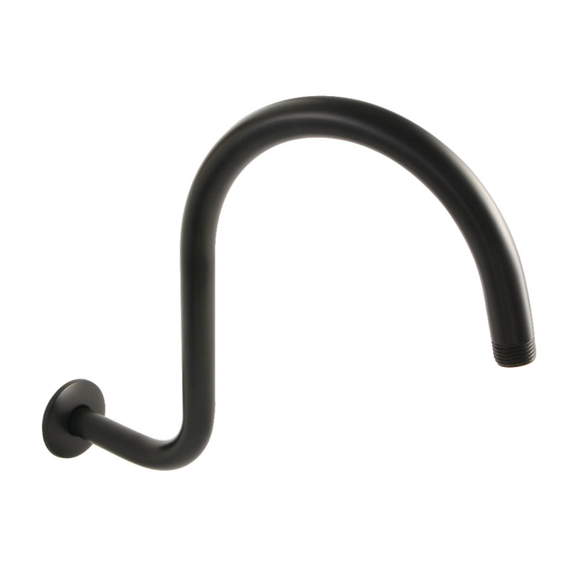 Bras de douche et bride de restauration 14 pouces Restoration, Noir mat