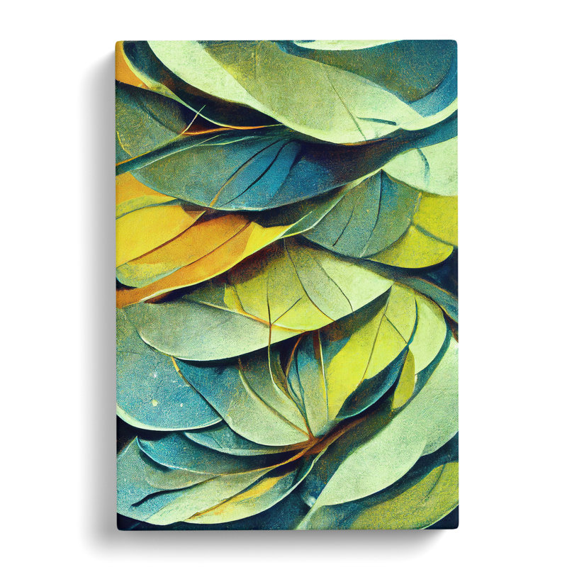 Leaf Abstract No.1 - Wrapped Canvas Print, 50cm H x 35cm W x 3cm D