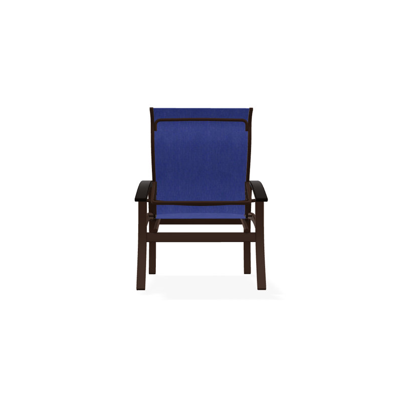 Chaise de patio Askar, Atlantis bleu royal Sunbrella®, Noir, Kona texturé