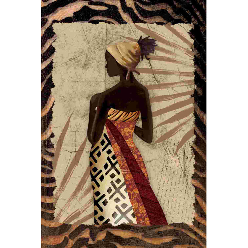" Lady With Tiger Print ", 30" H x 20" W