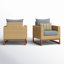 Chaise de patio avec coussins Sunbrella Tullio-51522198