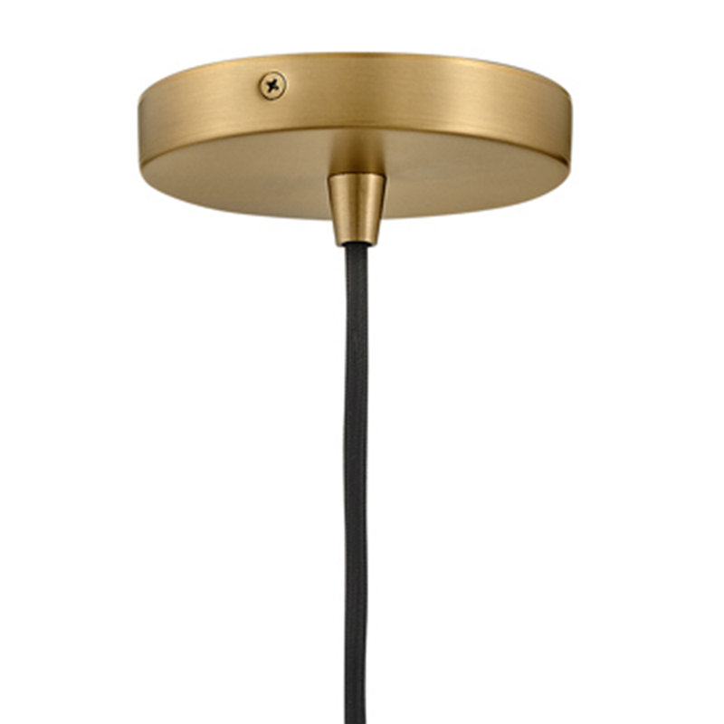 Carsley 1 - Light Lacquered Brass Pendant, Black