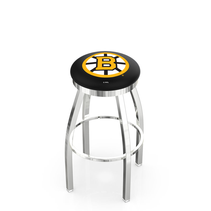 NHL Swivel Extra Tall Stool, Boston Bruins, Chrome, "Counter Stool (25" Seat Height)"