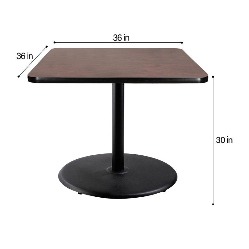 Table basse Bennet, H 30 po x L 36 po x l 36 po, Noir, Acajou