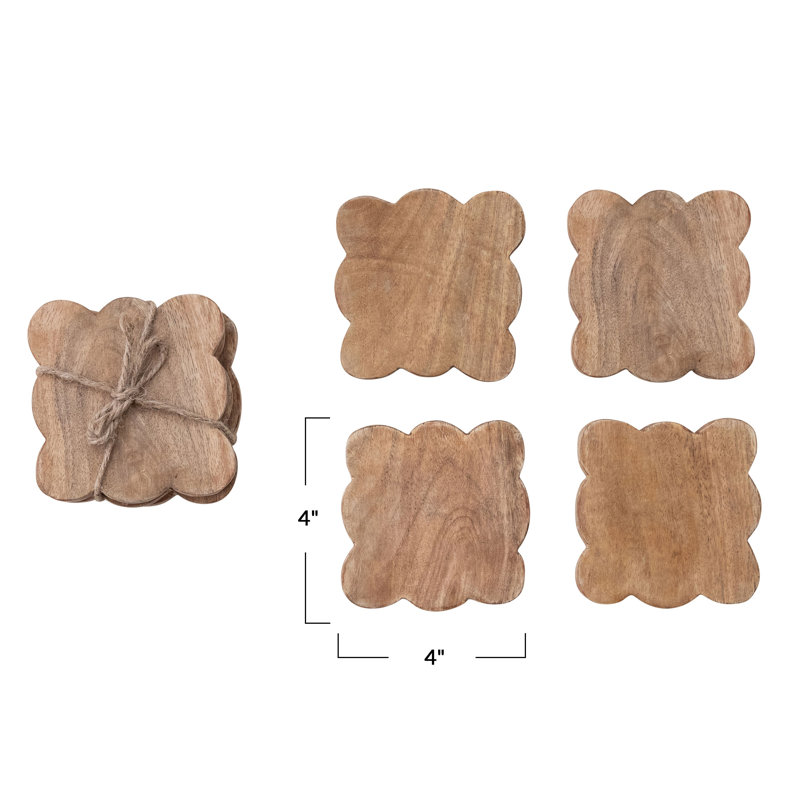 Sous-verres en bois de manguier