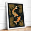 Dancing Koi Boho - Framed Print-135999746-135999747