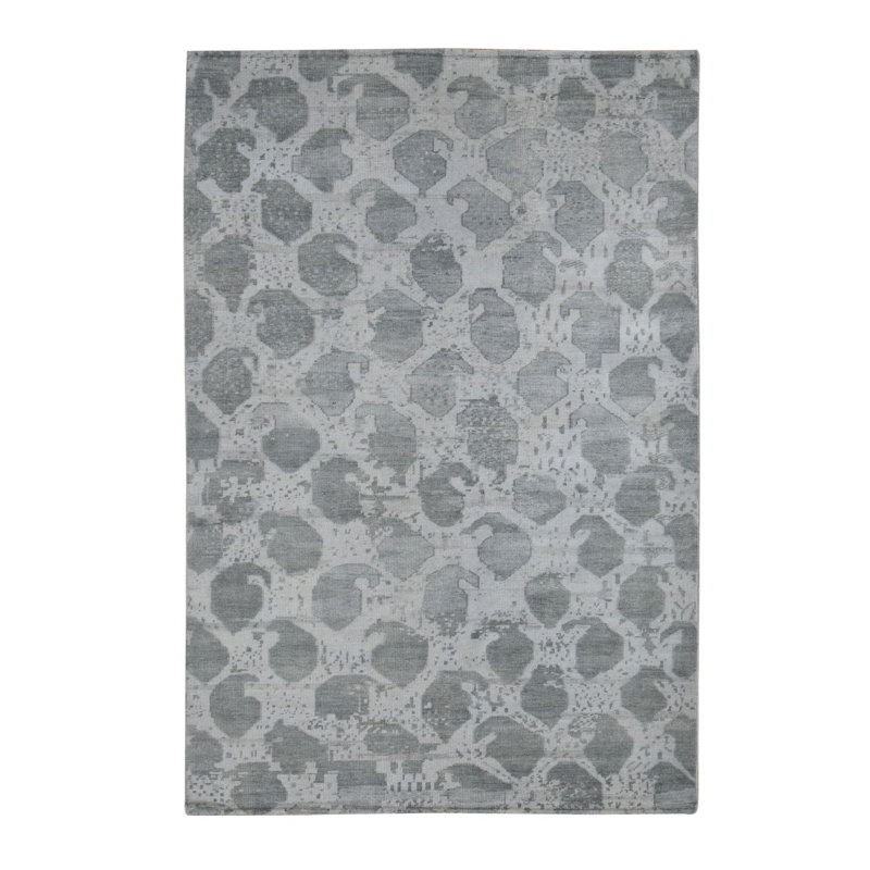 Tapis gris nouvel âge 5 pi 10 po x 9 pi Arva