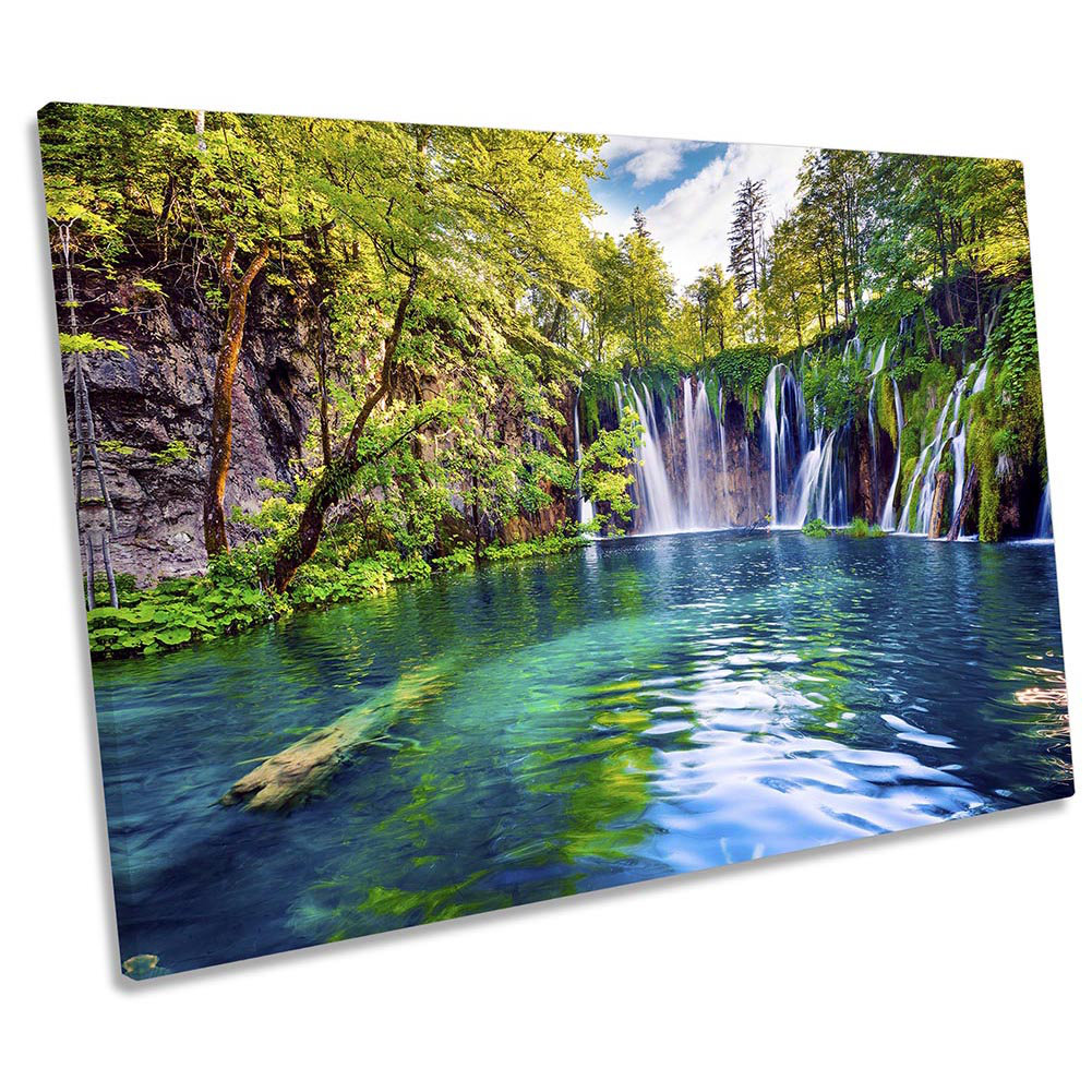 Union Rustic Forest River Creek Nature - Wrapped Canvas Photograph ...