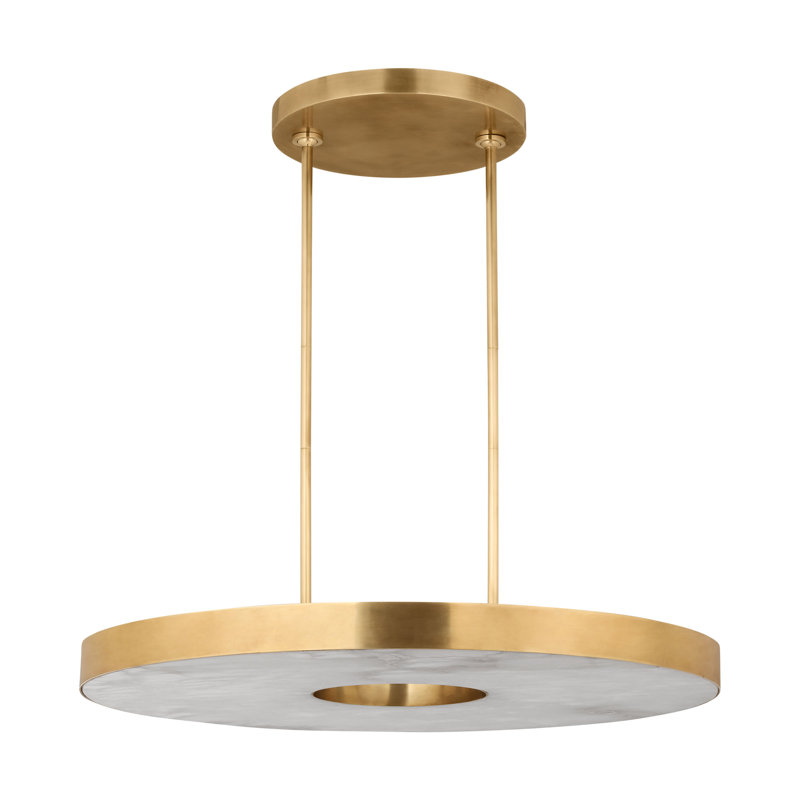 Wyllis LED Chandelier, 2.5" H x 36" W x 36" D, Hand Rubbed Antique Brass