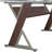 Zenos L-Shaped Glass Top Writing Desk