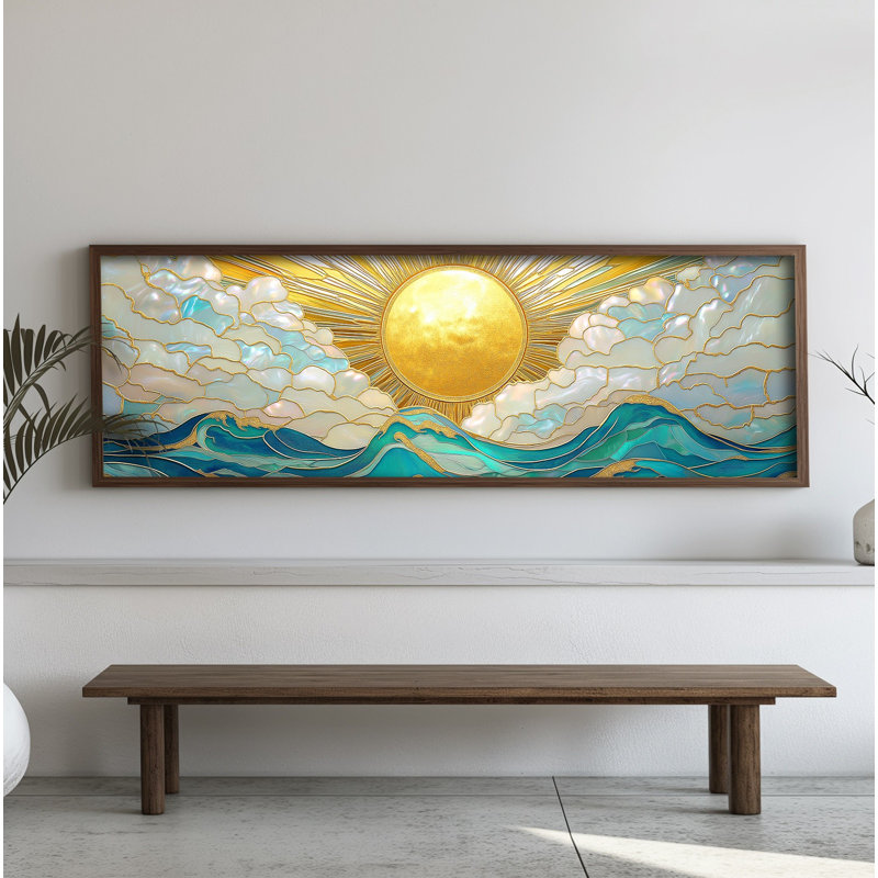 Elegant Decorative Framed MDF Painting, 15.7 x 47.2 x 0.1 inches | 100% MDF with 3 mm Thickness, 100% Pine Wood Frame | UV Printed Artwork for Home Decor, Living Room, Office, Modern Aesthetic
