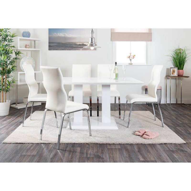 Edzard 6 - Person Dining Set, White
