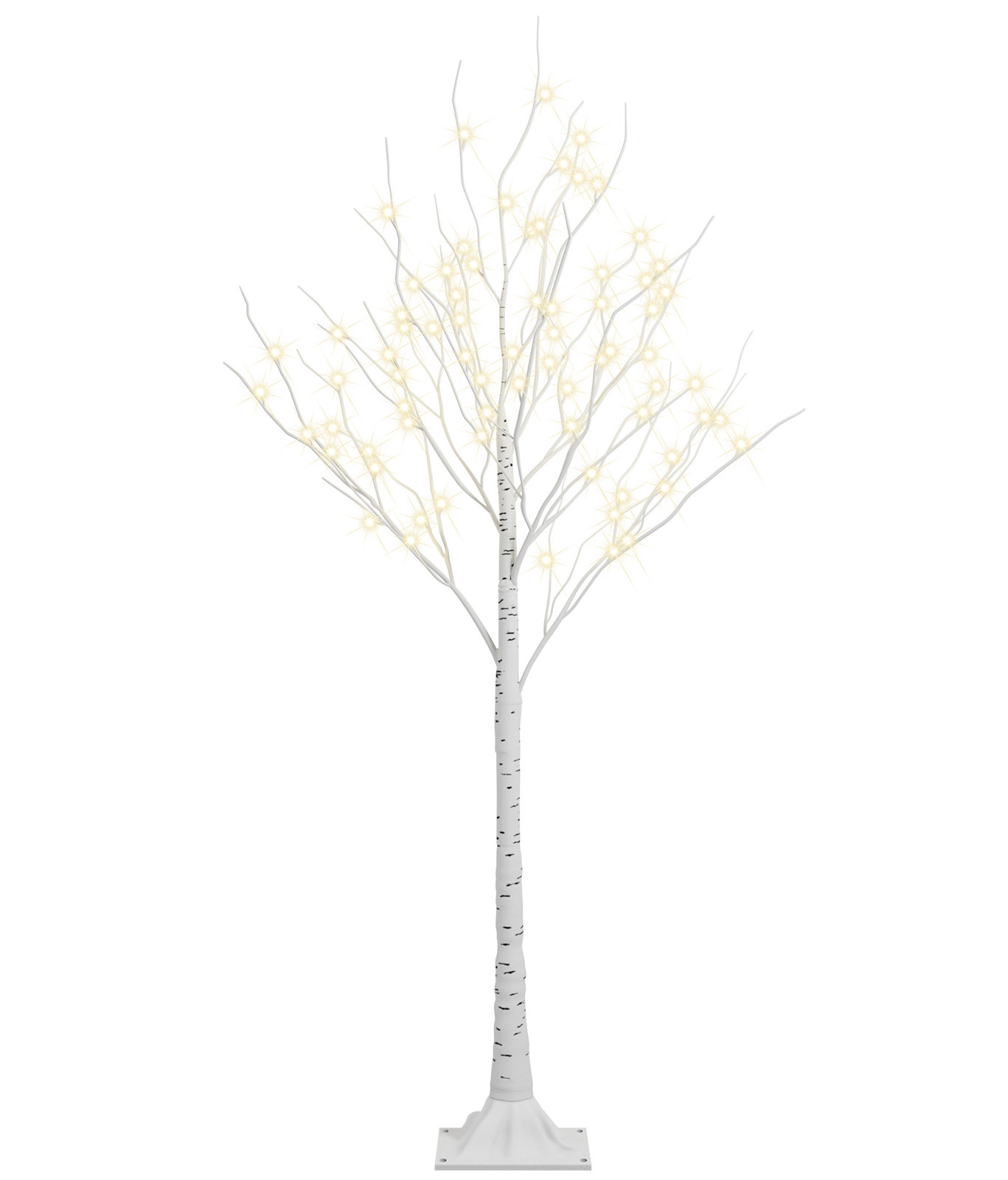 Pre-Lit Birch Tree with 72 LED Lights