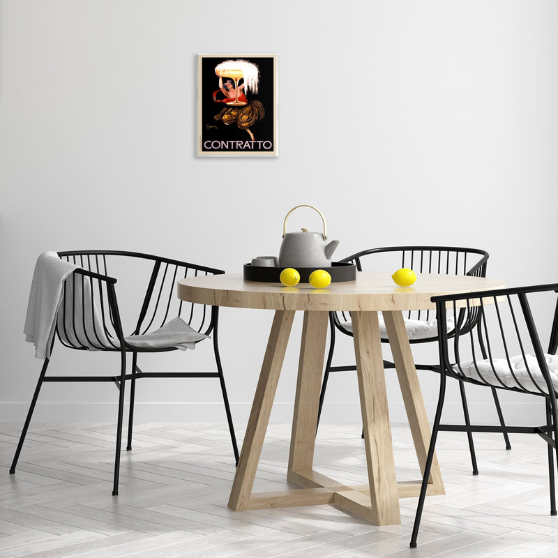Art rétro sur plaque, Contratto & Woman, par Leonetto Cappiello