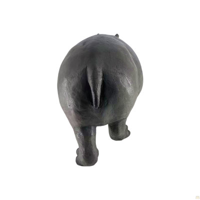 12.6'' Weather Resistant Hippopotamus Garden Statue, Realistic Resin Hippo Wildlife Sculpture, Outdoor Decor for Lawn, Yard, Patio & Pond Landscaping