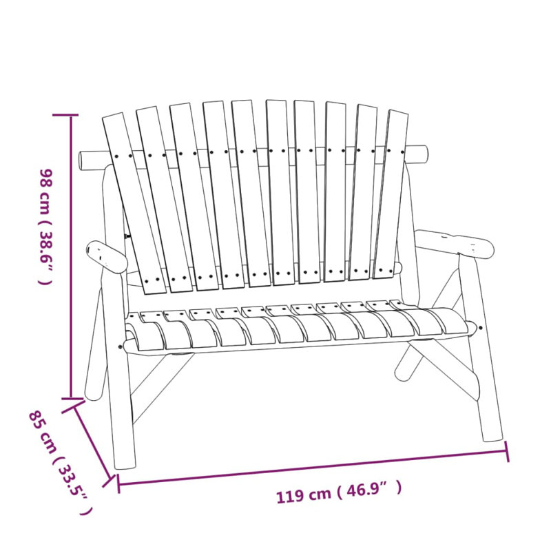 Solid Wood 4 - Person Seating Group, Natural