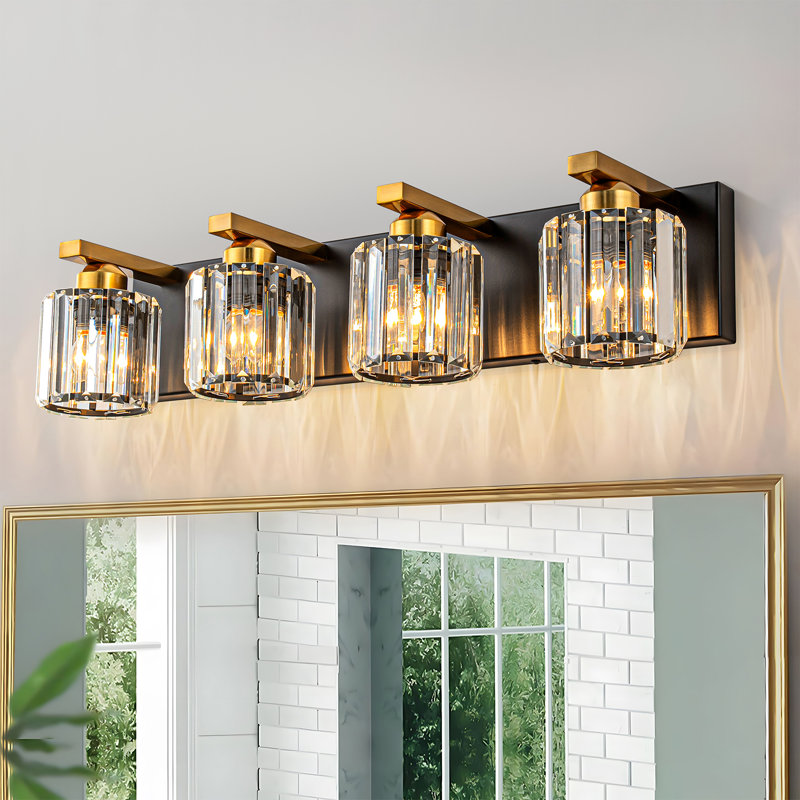 3/4Light Dimmable Vanity Light, Gold, 4