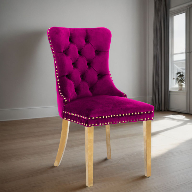 Gigee Dining Chair, Gold, Purple