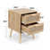 Table de chevet en rotin avec 2 tiroirs de rangement Spurlin