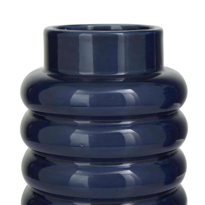 Ensemble de 2 vases de table en grès Alix, Bleu foncé