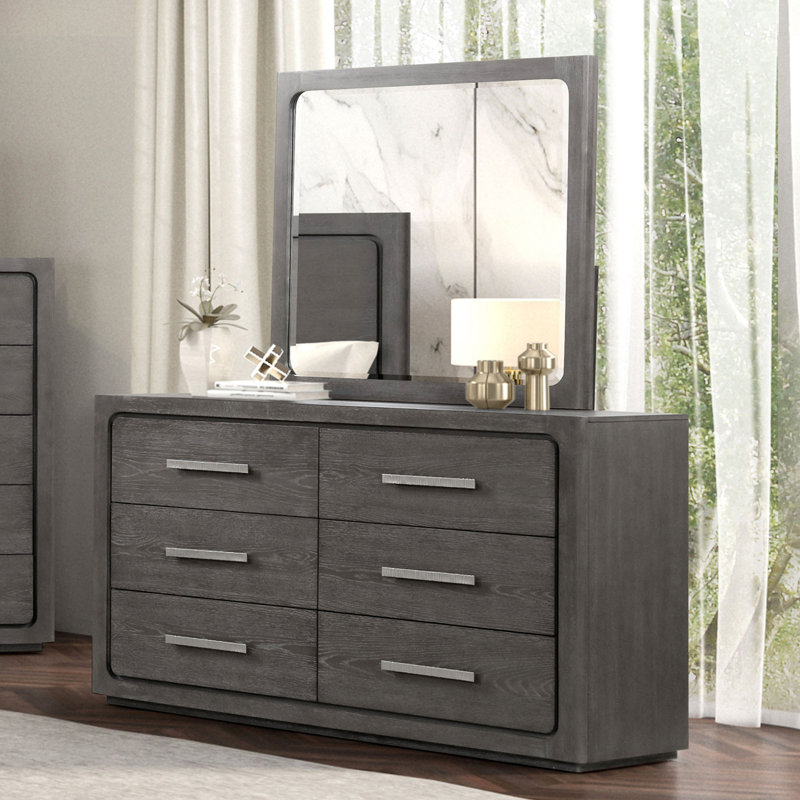 Commode contemporaine Crowthorne, gris chaud, Gris chaleureux