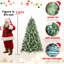 Arbre de Noël 8 pi avec 102 pommes de pin - 1858 pointes, PVC mélangé et branches à aiguille dure-1153015809