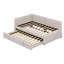 Lit de jour rembourré en L avec couchette escamotable et ports USB-114200799