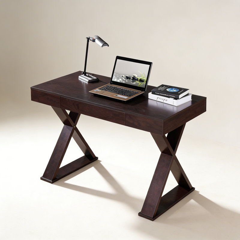 Bureau d'écriture tendance avec tiroir, espresso