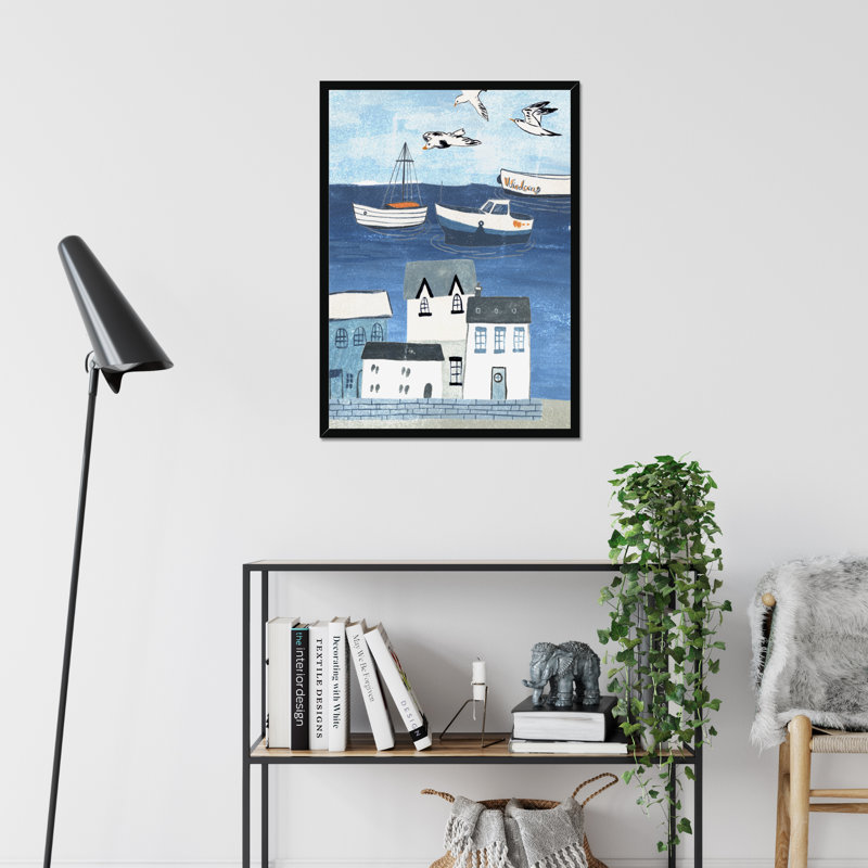 Sailors Rest I by Melissa Wang - Painting, Black Framed Paper Print, 50cm H x 34cm W
