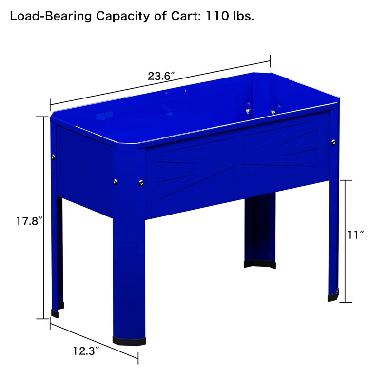 Elevated Garden Planter Box - Indoor/Outdoor Use, Blue