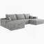 Canapé modulaire rembourré confortable avec repose-pieds, idéal pour les salons