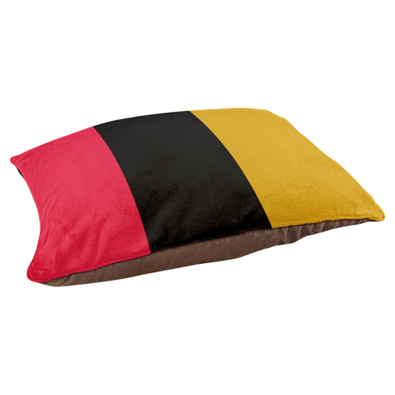 Coussin pour chien hockey Las Vegas, Petit (l 28 po x P 18 po x H 9,5 po), Rouge/noir/or