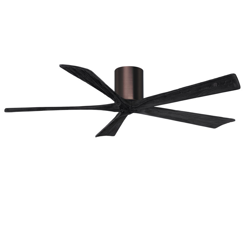Ventilateur à pales encastré 5 pales Irene, Bronze brossé, Noir mat, Finition du boîtier du ventilateur