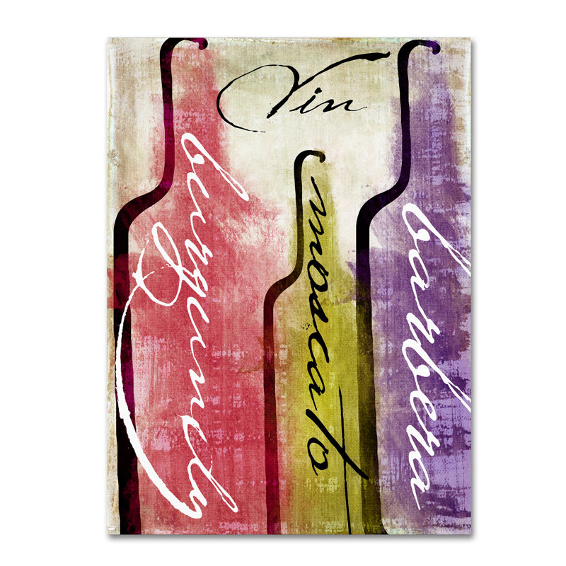 « wine dégustation ii » par la boulangerie couleur, impression sur toile tendue, H 19 po x l 14 po x P 2 po