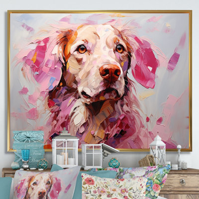 Rose Labrador Popart - art mural chien