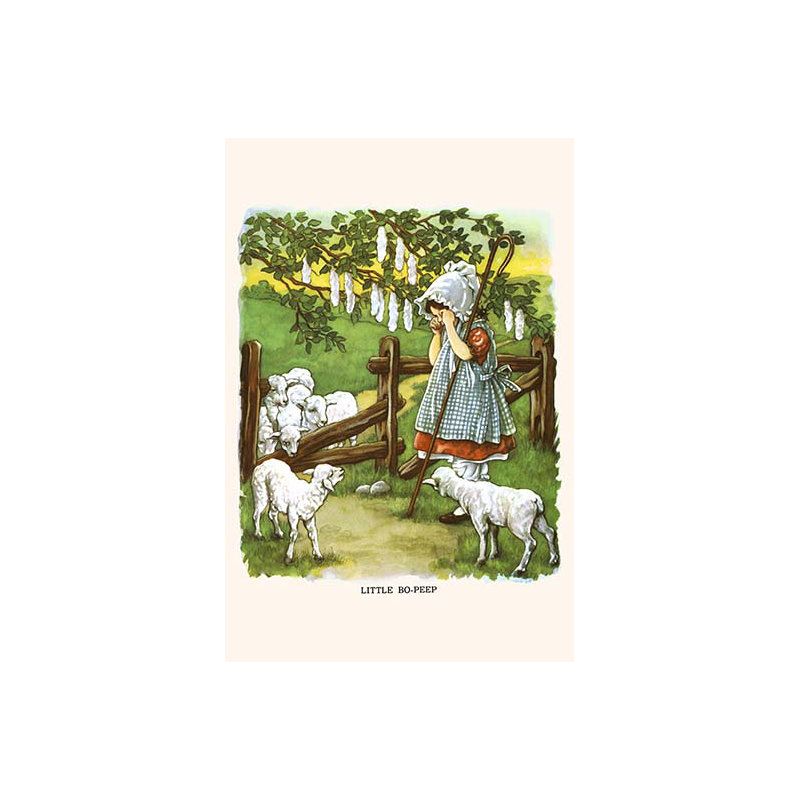 Petite bo peep-impression d’art graphique, H 36 po x l 24 po x P 1,5 po