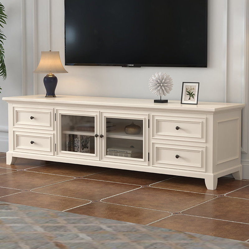 Gassaway Solid Wood TV Stand, H 22,83 po x L 86,61 po x l 20,47 po