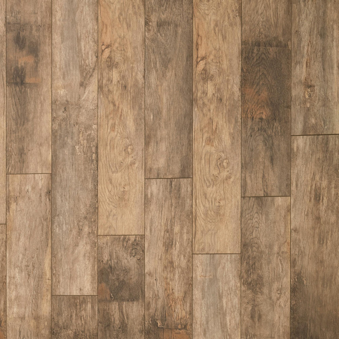 Mohawk Basics 8"x 47" x 8mm Laminate Flooring Mohawk Color: Worn Dark Oak