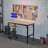 48" Heavy-Duty Adjustable Workbench For Garage, Rubber Wood Shop Table W/Rubber Pads, Hardwood Workstation Weight Capacity Over 2000 Lbs