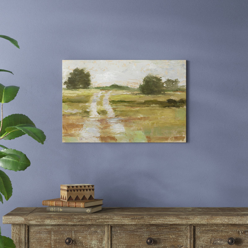 «Back Country Road II», peinture sur toile, H 20 po x l 30 po