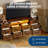 63" TV Stand Dresser with 10 Storage Drawers, Power Outlets & LED Lights, Wide Dresser Organizer Entertainment Center-1741166610