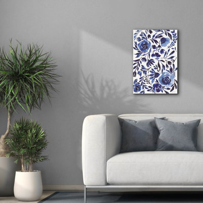 Toile épique Graffiti «Feeling Blue 1» par Cheryl Warrick, 18 po x 26 po