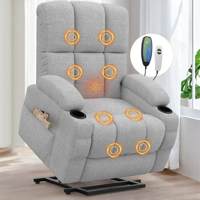 81cm Wide Lift Assist Home Theatre Recliner with Massager