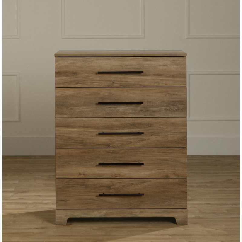 Barcelo  5-Drawer Chest, Brown